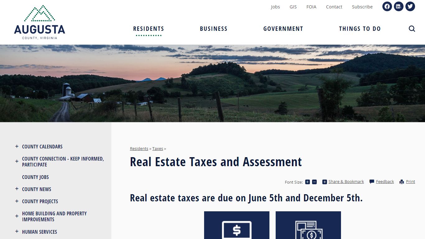 Real Estate Taxes and Assessment | Augusta County, VA